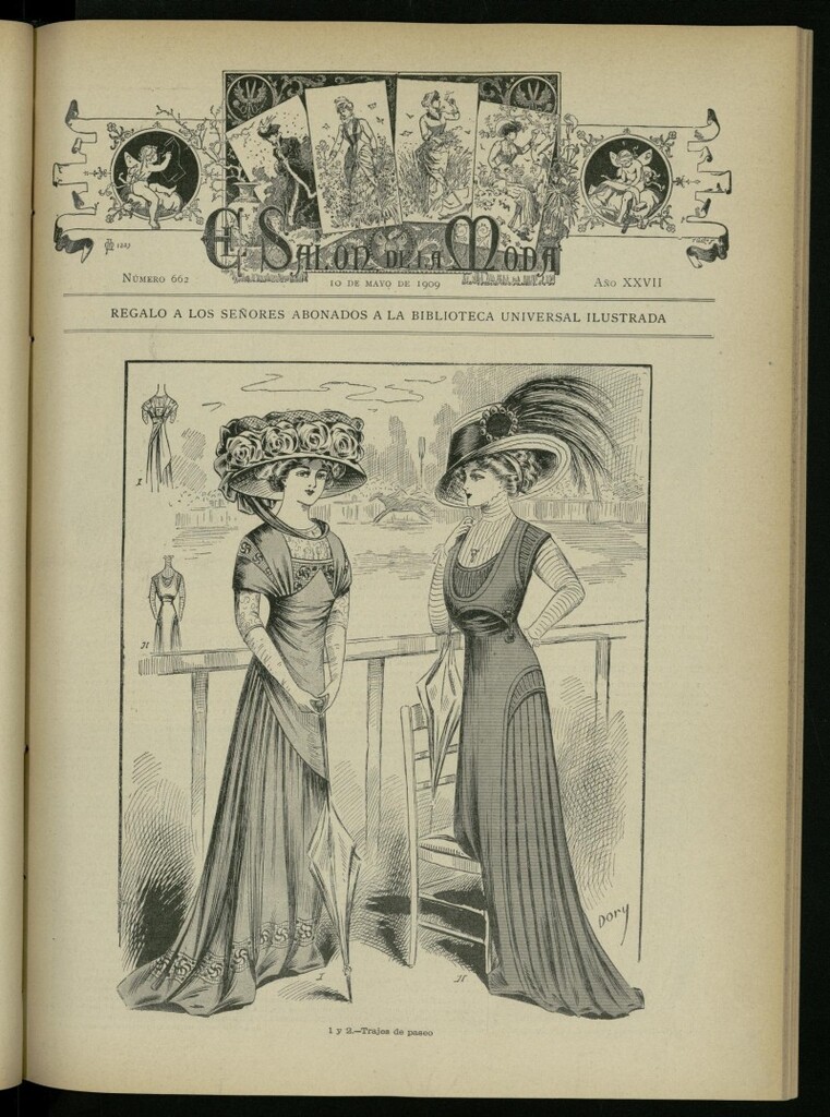 Miniatura de El Salón de la Moda : periódico quincenal indispensable para las familias del 10 de mayo de 1909, nº 662