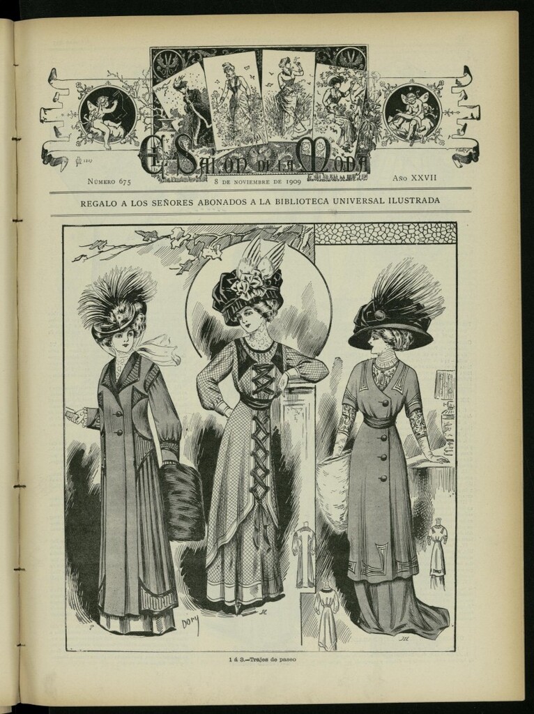 Miniatura de El Salón de la Moda : periódico quincenal indispensable para las familias del 8 de noviembre de 1909, nº 675