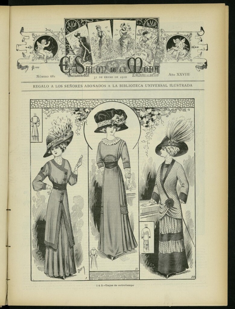 Miniatura de El Salón de la Moda : periódico quincenal indispensable para las familias del 31 de enero de 1910, nº 681