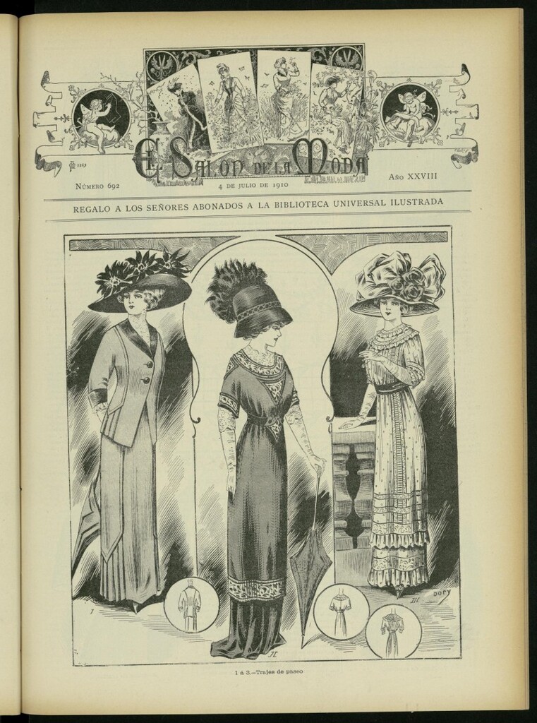 Miniatura de El Salón de la Moda : periódico quincenal indispensable para las familias del 4 de julio de 1910, nº 692