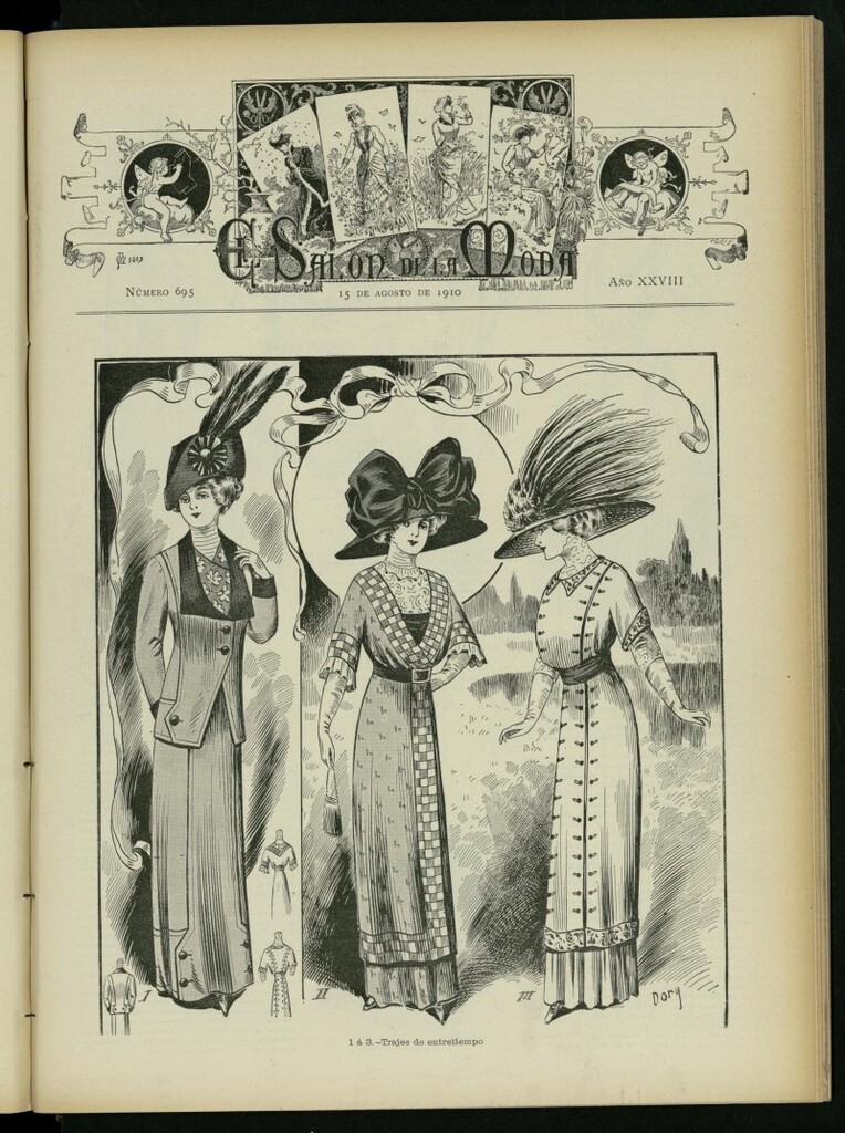 Miniatura de El Salón de la Moda : periódico quincenal indispensable para las familias del 15 de agosto de 1910, nº 695