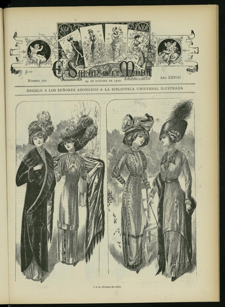 Miniatura de El Salón de la Moda : periódico quincenal indispensable para las familias del 24 de octubre de 1910, nº 700