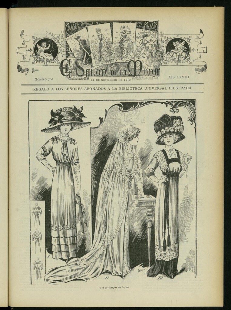 Miniatura de El Salón de la Moda : periódico quincenal indispensable para las familias del 21 de noviembre de 1910, nº 702