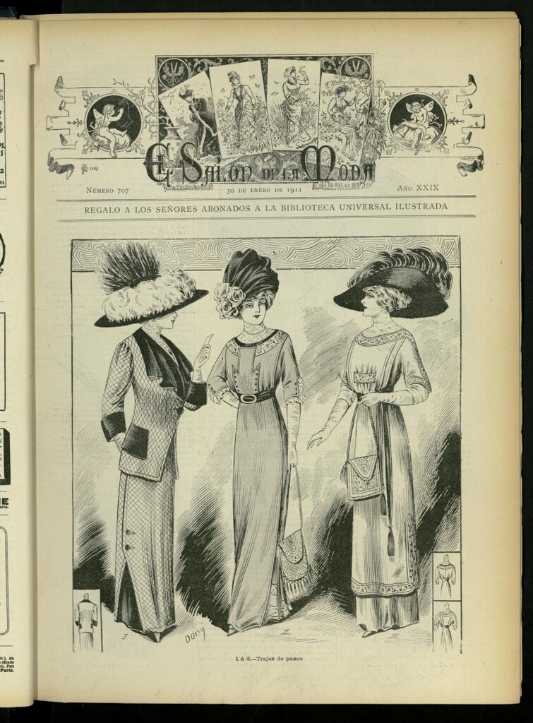 Miniatura de El Salón de la Moda : periódico quincenal indispensable para las familias, del 30 de enero de 1911, nº 707