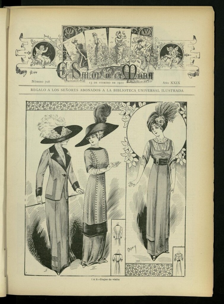 Miniatura de El Salón de la Moda : periódico quincenal indispensable para las familias, del 13 de febrero de 1911, nº 708