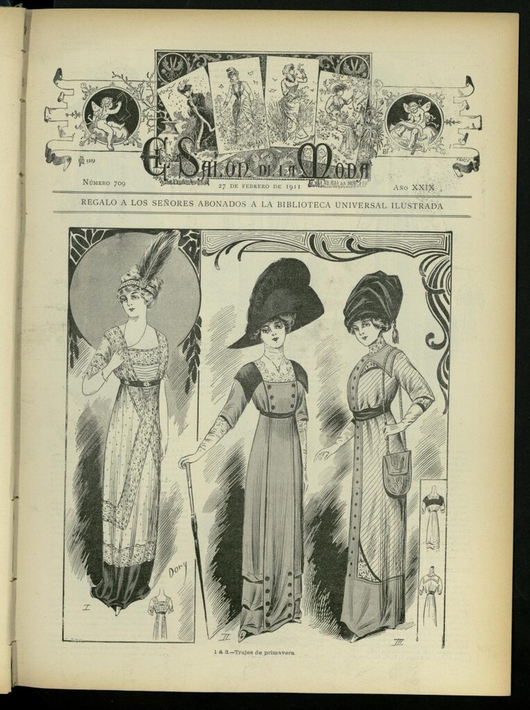 Miniatura de El Salón de la Moda : periódico quincenal indispensable para las familias, del 27 de febrero de 1911, nº 709