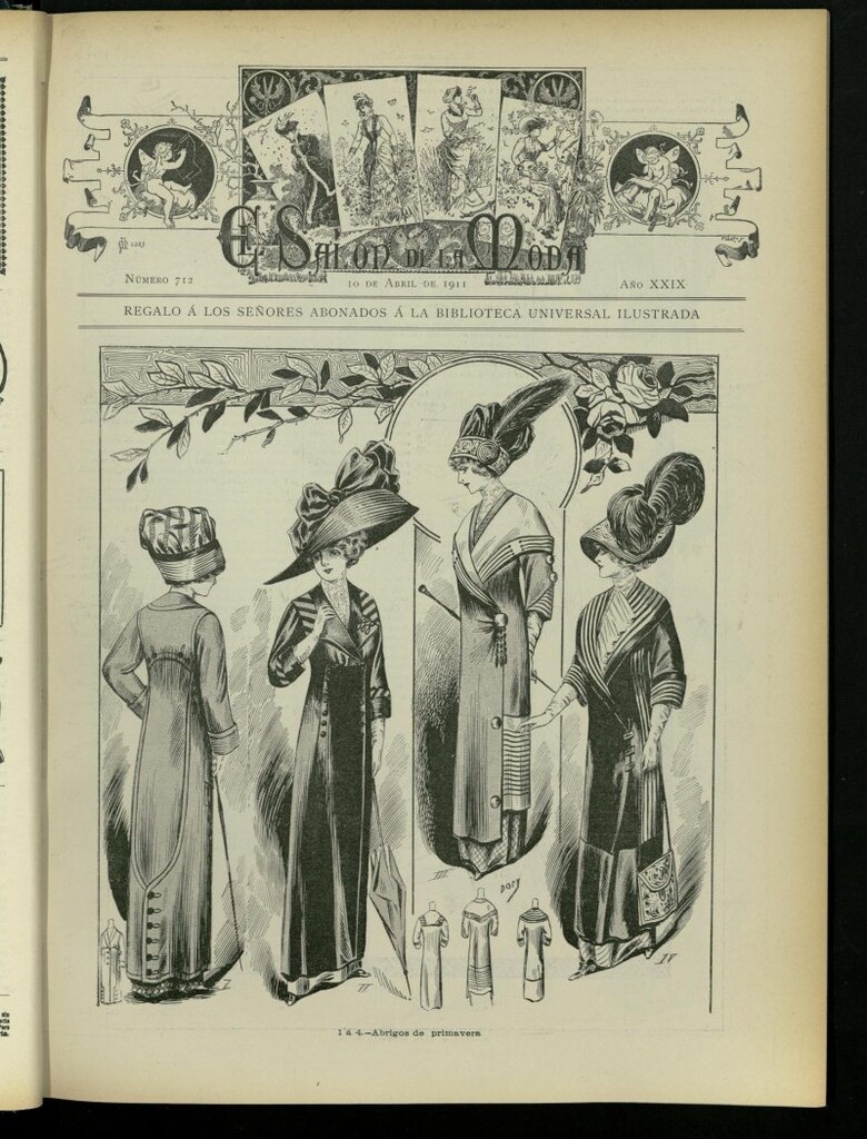 Miniatura de El Salón de la Moda : periódico quincenal indispensable para las familias, del 10 de abril de 1911, nº 712