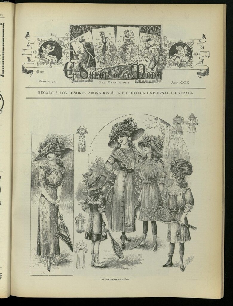 Miniatura de El Salón de la Moda : periódico quincenal indispensable para las familias, del 8 de mayo de 1911, nº 714