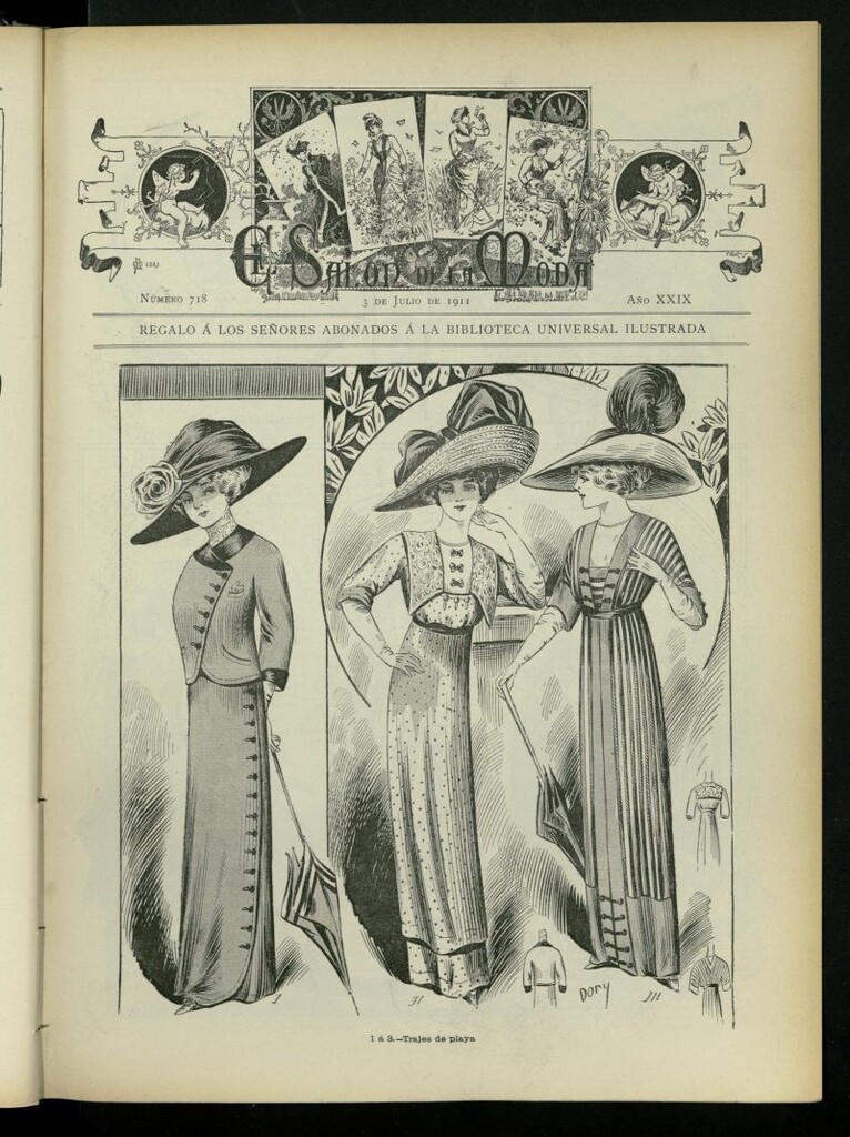 Miniatura de El Salón de la Moda : periódico quincenal indispensable para las familias, del 3 de julio de 1911, nº 718