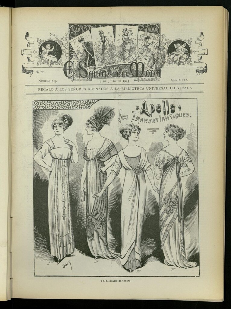 Miniatura de El Salón de la Moda : periódico quincenal indispensable para las familias, del 19 de julio de 1911, nº 719