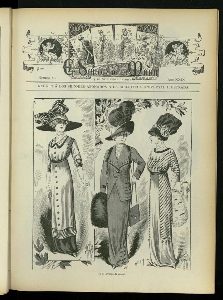 Miniatura de El Salón de la Moda : periódico quincenal indispensable para las familias, del 25 de septiembre de 1911, nº 724