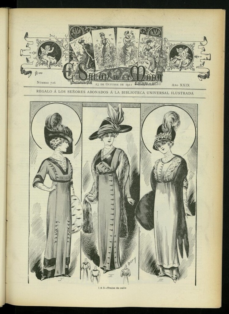 Miniatura de El Salón de la Moda : periódico quincenal indispensable para las familias, del 23 de octubre de 1911, nº 726