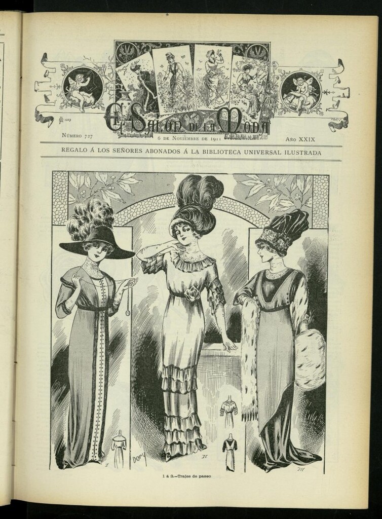 Miniatura de El Salón de la Moda : periódico quincenal indispensable para las familias, del 6 de noviembre de 1911, nº 727