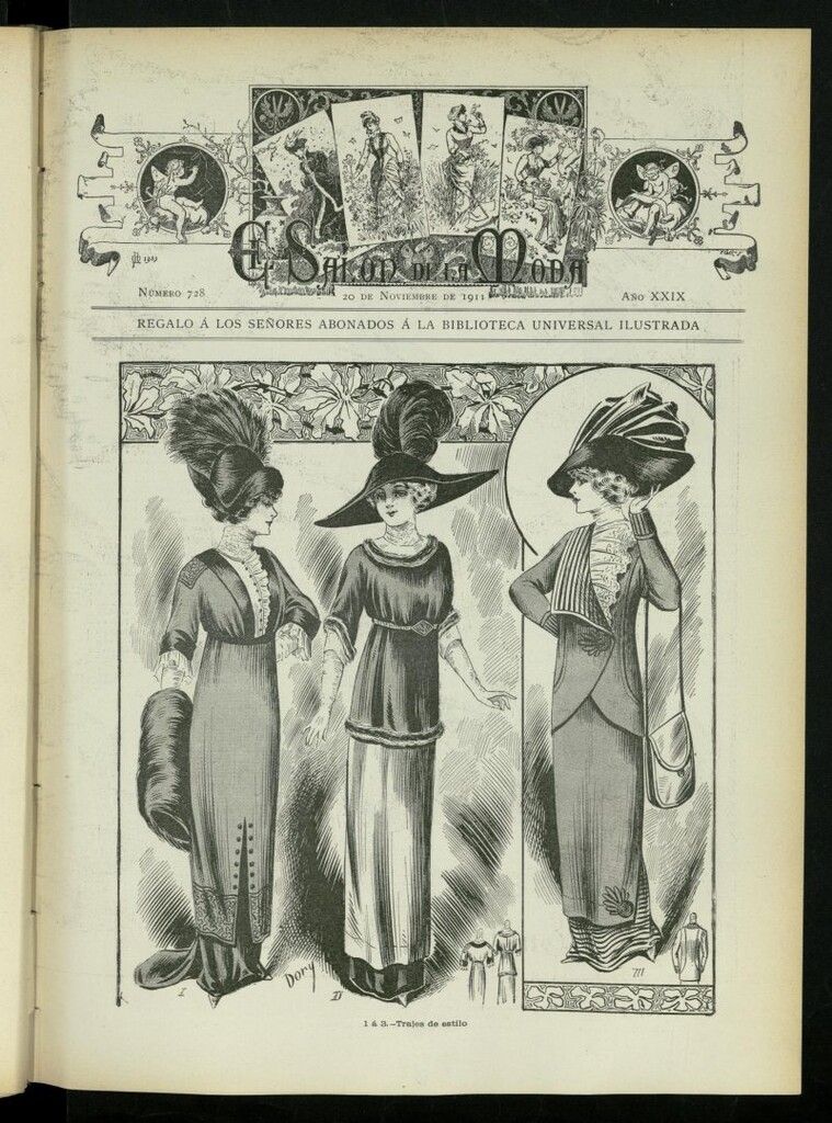 Miniatura de El Salón de la Moda : periódico quincenal indispensable para las familias, del 20 de noviembre de 1911, nº 728