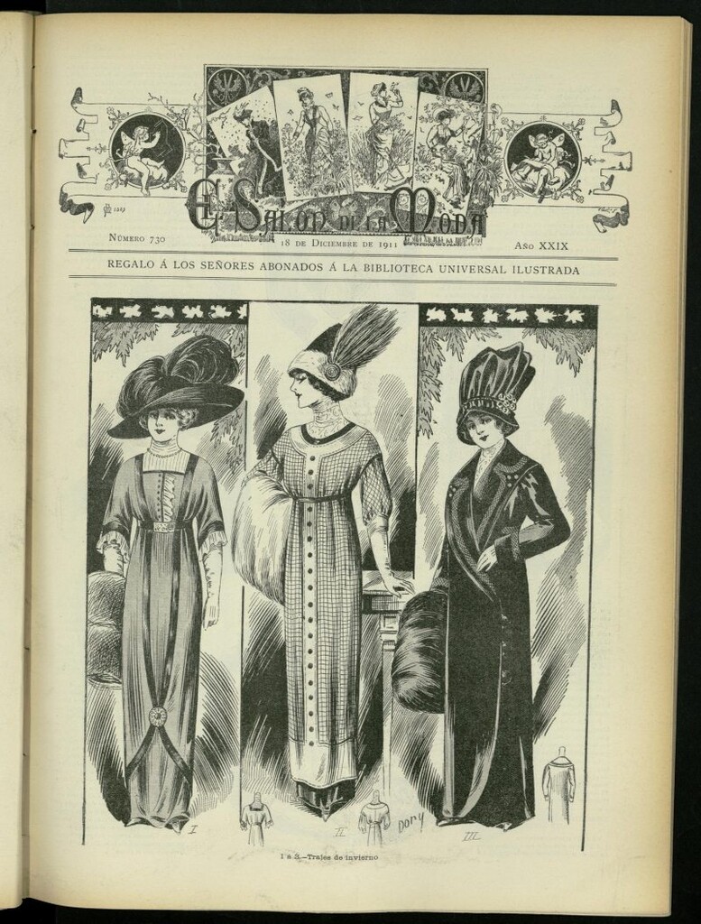 Miniatura de El Salón de la Moda : periódico quincenal indispensable para las familias, del 18 de diciembre de 1911, nº 730