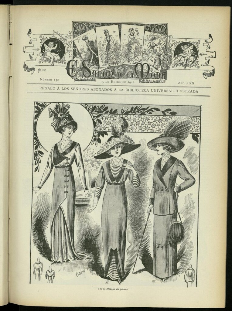 Miniatura de El Salón de la Moda : periódico quincenal indispensable para las familias, del 15 de enero de 1912, nº 732