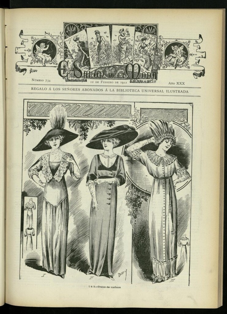 Miniatura de El Salón de la Moda : periódico quincenal indispensable para las familias, del 12 de febrero de 1912, nº 734
