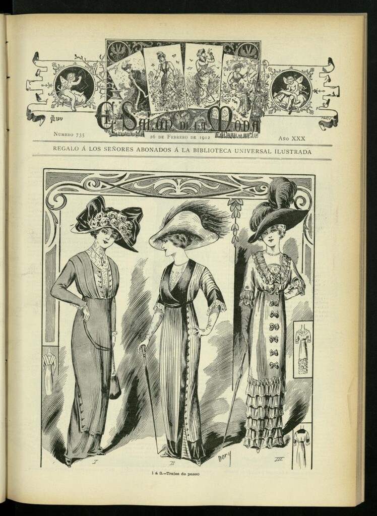 Miniatura de El Salón de la Moda : periódico quincenal indispensable para las familias, del 26 de febrero de 1912, nº 735