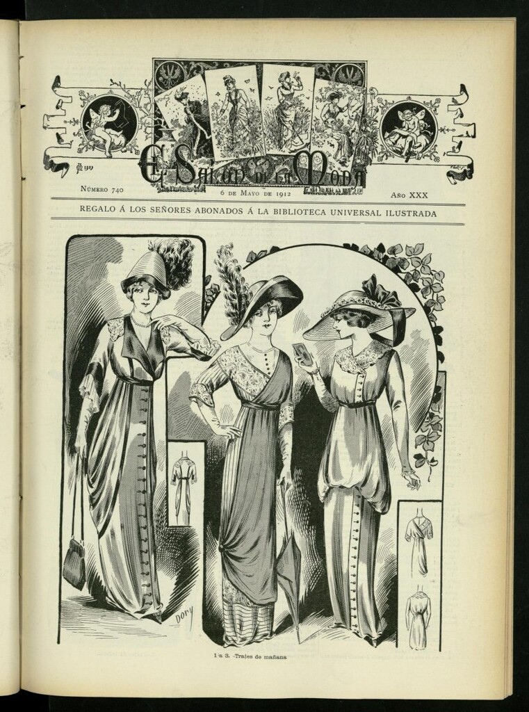 Miniatura de El Salón de la Moda : periódico quincenal indispensable para las familias, del 6 de mayo de 1912, nº 740