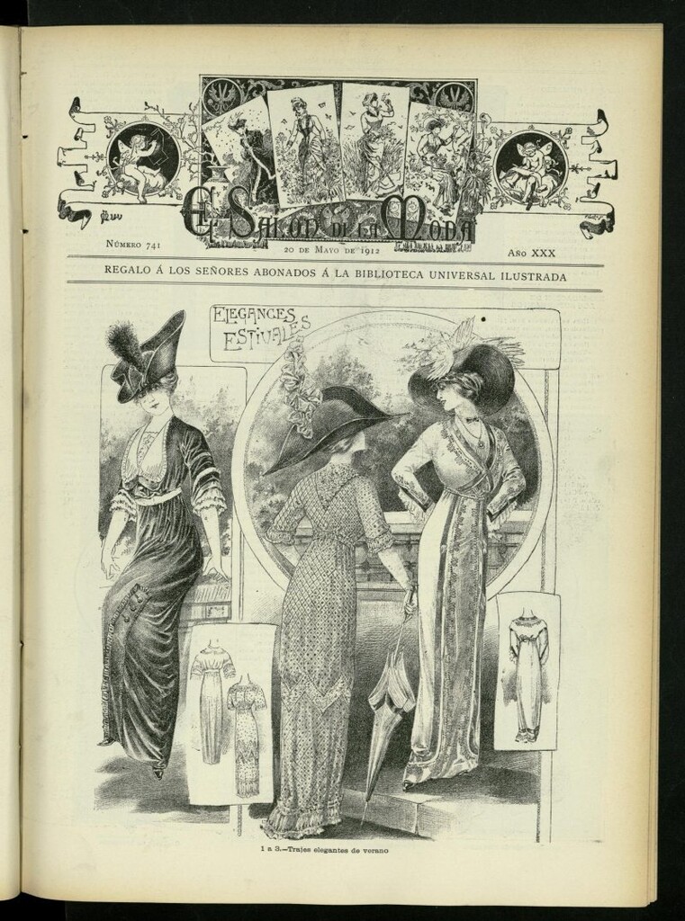 Miniatura de El Salón de la Moda : periódico quincenal indispensable para las familias, del 20 de mayo de 1912, nº 741