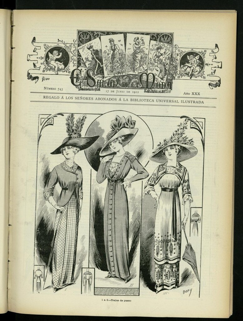 Miniatura de El Salón de la Moda : periódico quincenal indispensable para las familias, del 17 de junio de 1912, nº 743