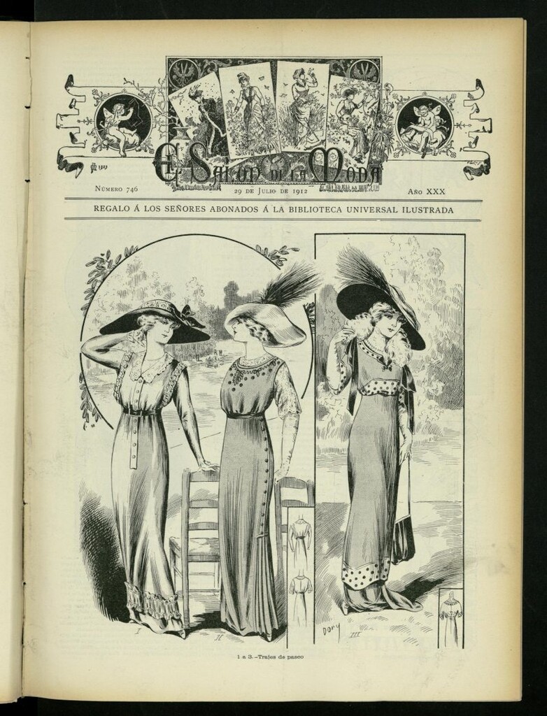 Miniatura de El Salón de la Moda : periódico quincenal indispensable para las familias, del 29 de julio de 1912, nº 746