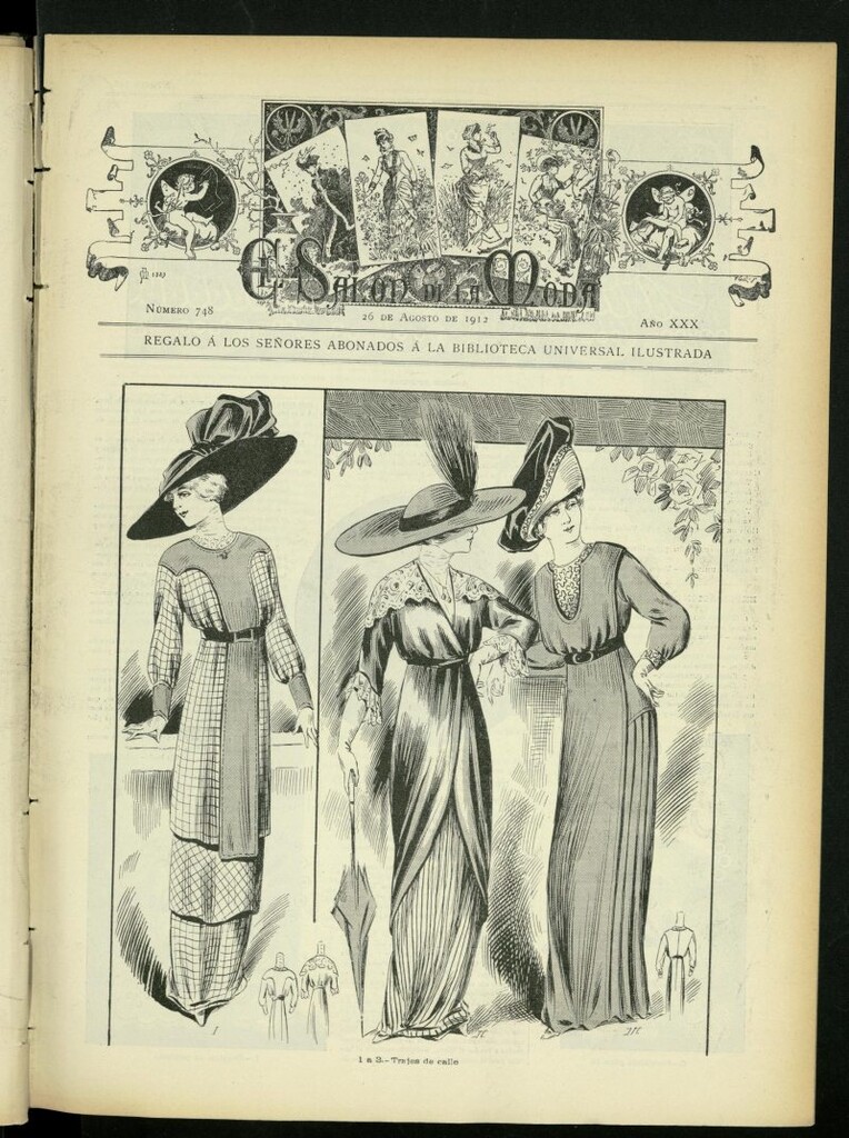 Miniatura de El Salón de la Moda : periódico quincenal indispensable para las familias, del 26 de agosto de 1912, nº 748