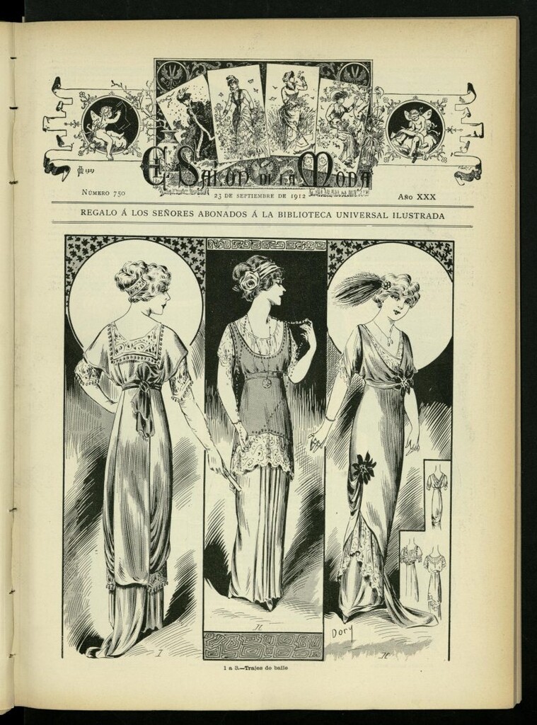 Miniatura de El Salón de la Moda : periódico quincenal indispensable para las familias, del 23 de septiembre de 1912, nº 750