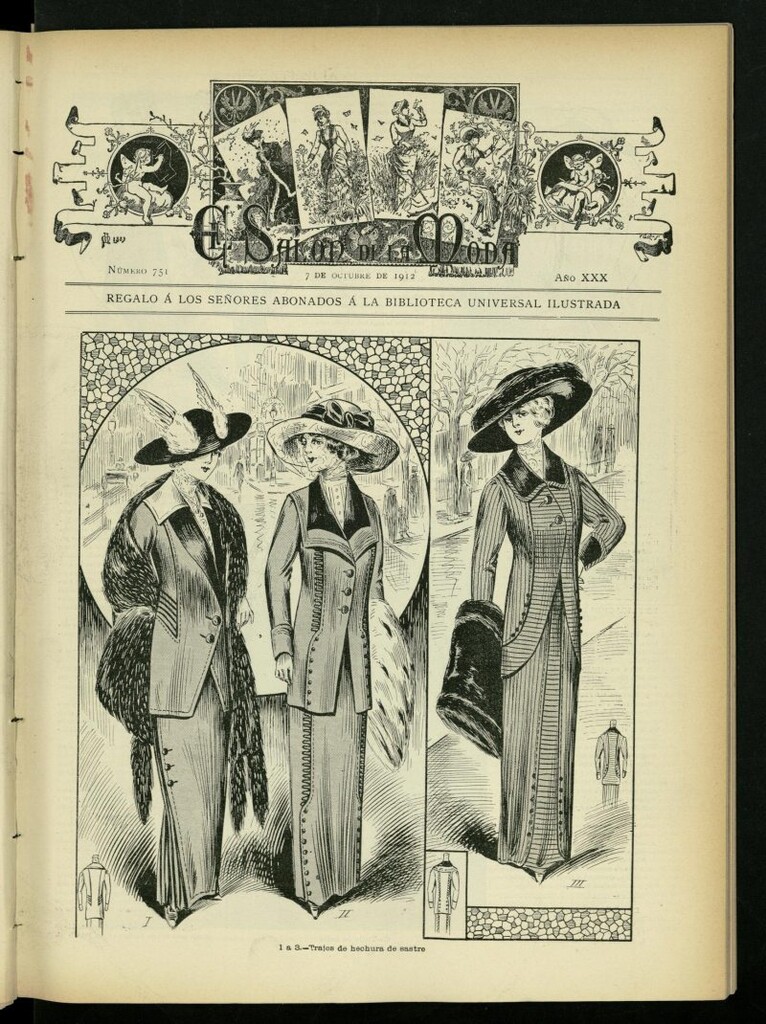 Miniatura de El Salón de la Moda : periódico quincenal indispensable para las familias, del 7 de octubre de 1912, nº 751