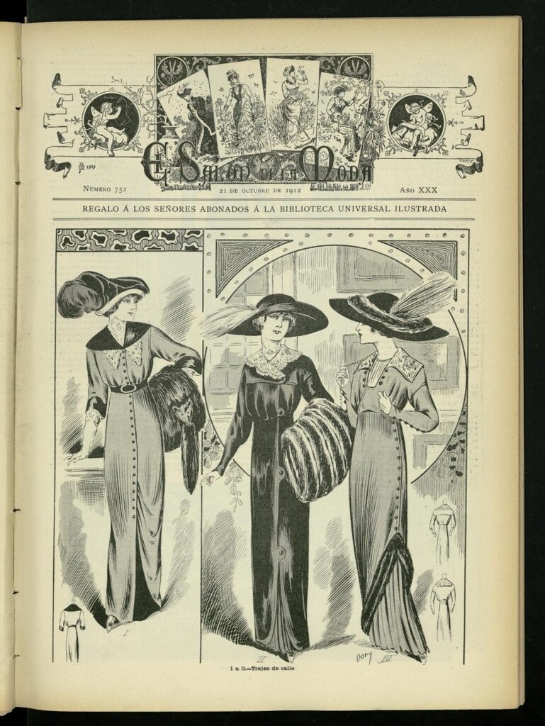 Miniatura de El Salón de la Moda : periódico quincenal indispensable para las familias, del 21 de octubre de 1912, nº 752