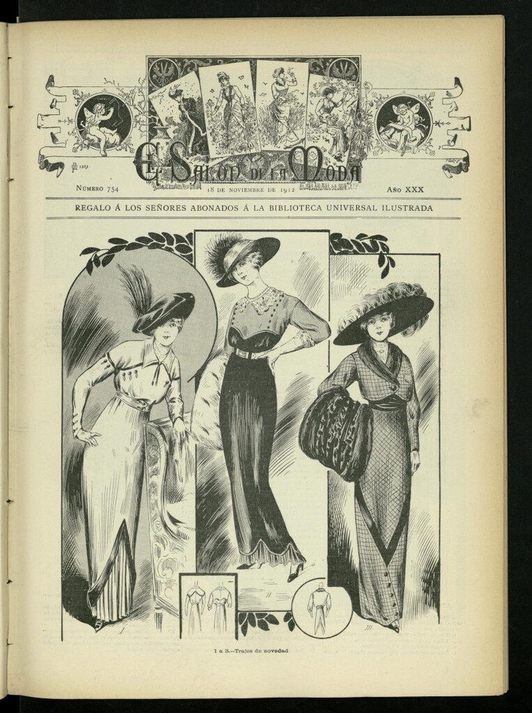 Miniatura de El Salón de la Moda : periódico quincenal indispensable para las familias, del 18 de noviembre de 1912, nº 754