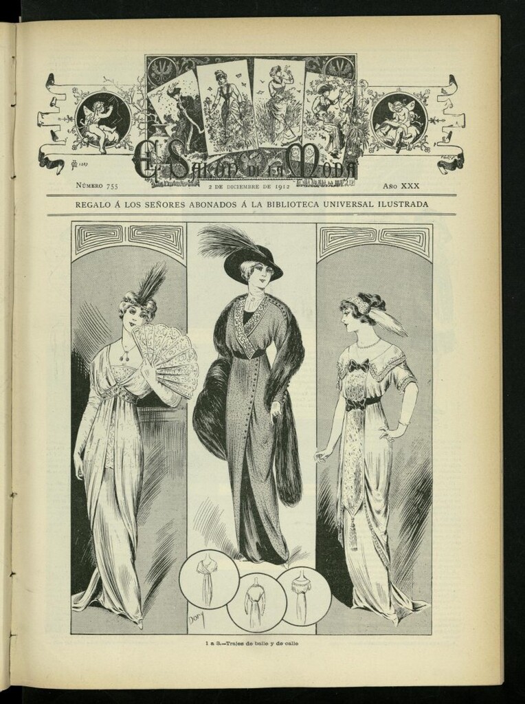 Miniatura de El Salón de la Moda : periódico quincenal indispensable para las familias, del 2 de diciembre de 1912, nº 755