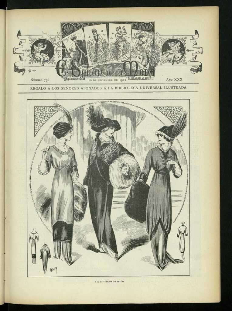 Miniatura de El Salón de la Moda : periódico quincenal indispensable para las familias, del 16 de diciembre de 1912, nº 756