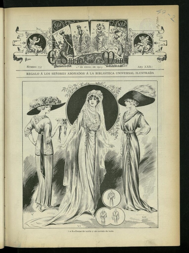 Miniatura de El Salón de la Moda : periódico quincenal indispensable para las familias, del 1 de enero de 1913, nº 757