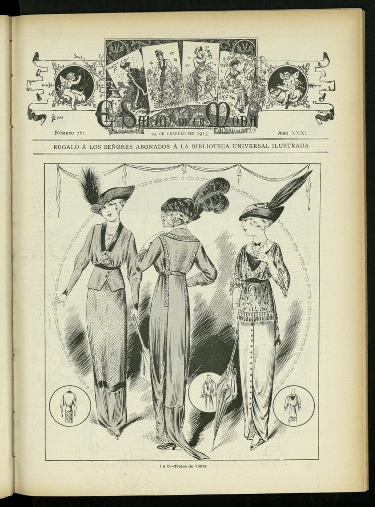 Miniatura de El Salón de la Moda : periódico quincenal indispensable para las familias, del 24 de febrero de 1913, nº 761