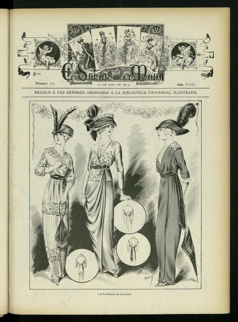 Miniatura de El Salón de la Moda : periódico quincenal indispensable para las familias, del 21 de abril de 1913, nº 765
