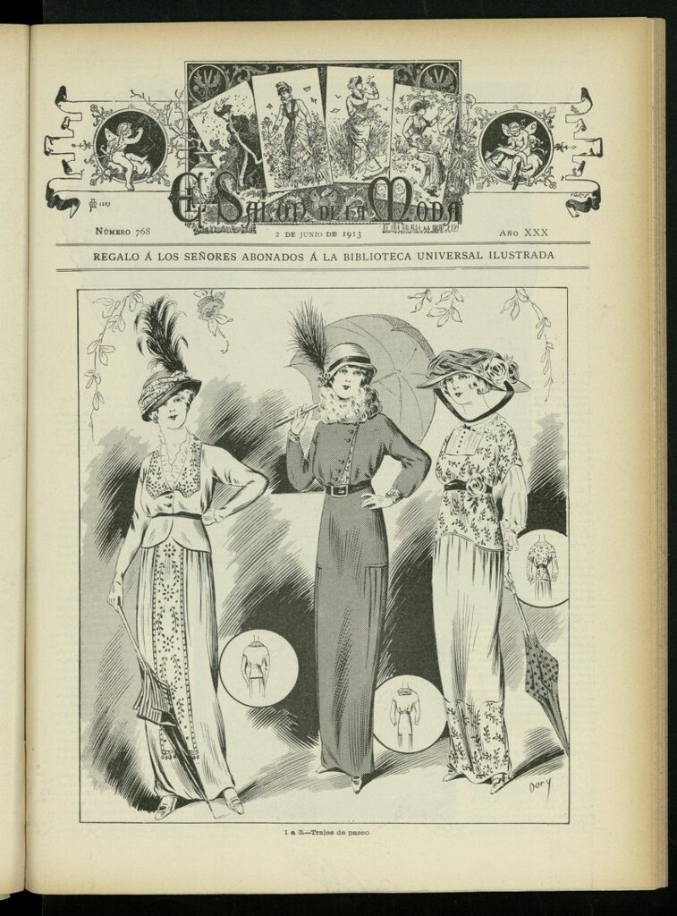 Miniatura de El Salón de la Moda : periódico quincenal indispensable para las familias, del 2 de junio de 1913, nº 768