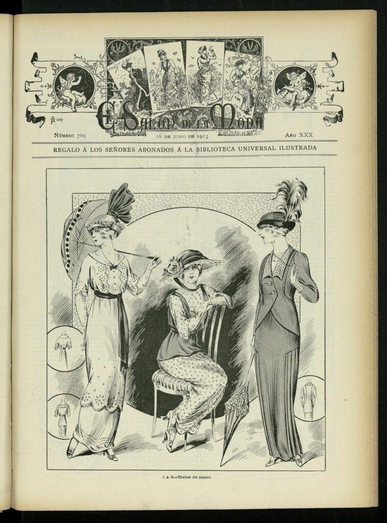 Miniatura de El Salón de la Moda : periódico quincenal indispensable para las familias, del 16 de junio de 1913, nº 769