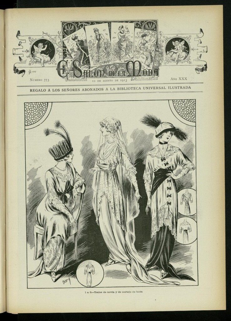 Miniatura de El Salón de la Moda : periódico quincenal indispensable para las familias, del 11 de agosto de 1913, nº 773