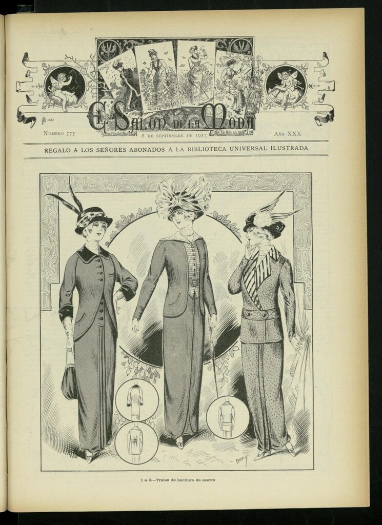 Miniatura de El Salón de la Moda : periódico quincenal indispensable para las familias, del 8 de septiembre de 1913, nº 775