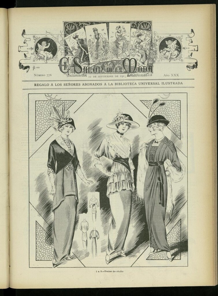 Miniatura de El Salón de la Moda : periódico quincenal indispensable para las familias, del 22 de septiembre de 1913, nº 776