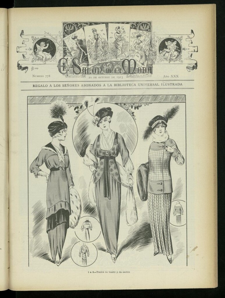Miniatura de El Salón de la Moda : periódico quincenal indispensable para las familias, del 20 de octubre de 1913, nº 778