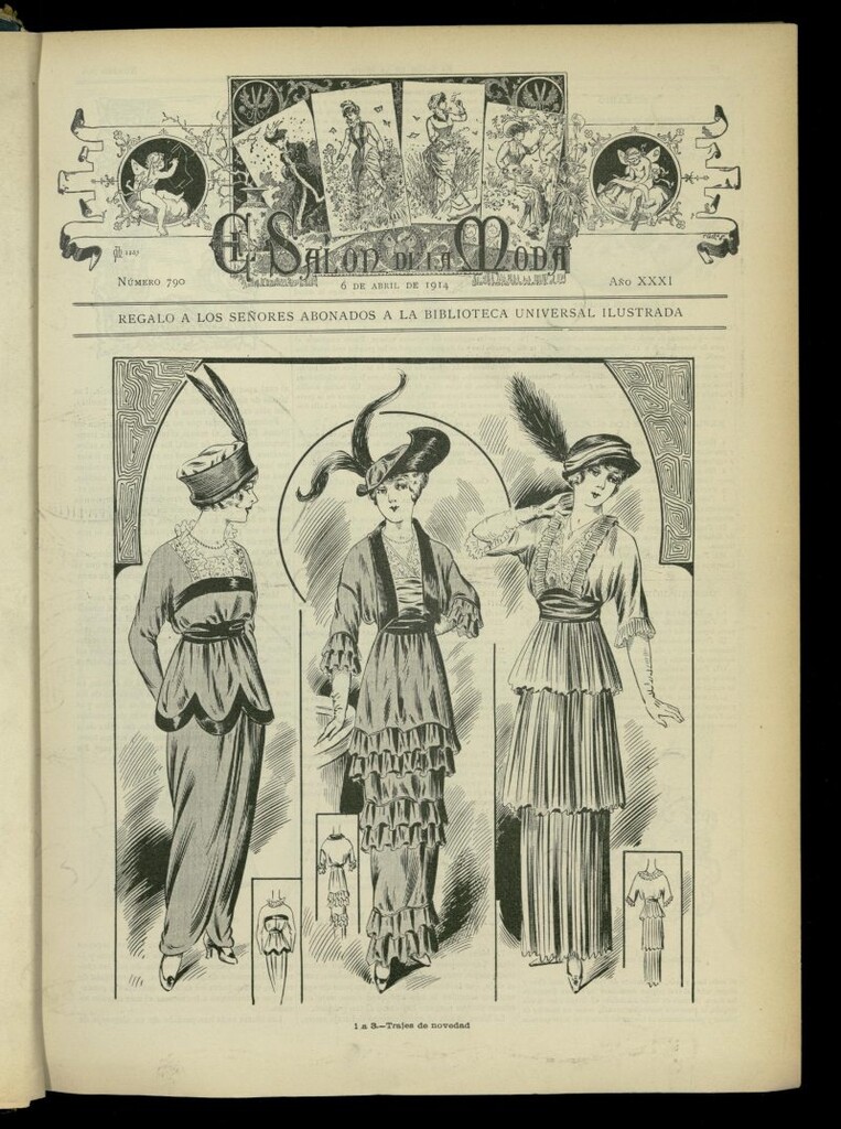 Miniatura de El Salón de la Moda : periódico quincenal indispensable para las familias, del 6 de abril de 1914, nº 790