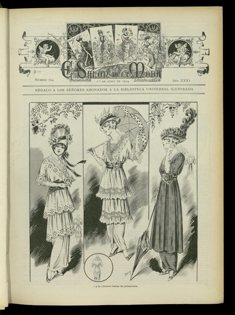 Miniatura de El Salón de la Moda : periódico quincenal indispensable para las familias, del 1 de junio de 1914, nº 794