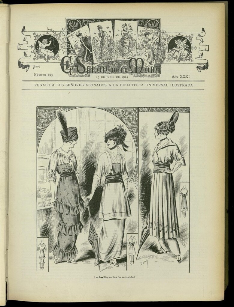 Miniatura de El Salón de la Moda : periódico quincenal indispensable para las familias, del 15 de junio de 1914, nº 795