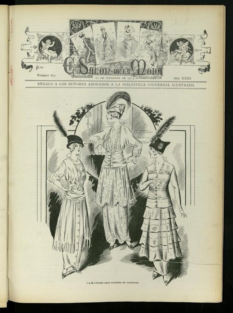 Miniatura de El Salón de la Moda : periódico quincenal indispensable para las familias, del 21 de septiembre de 1914, nº 802