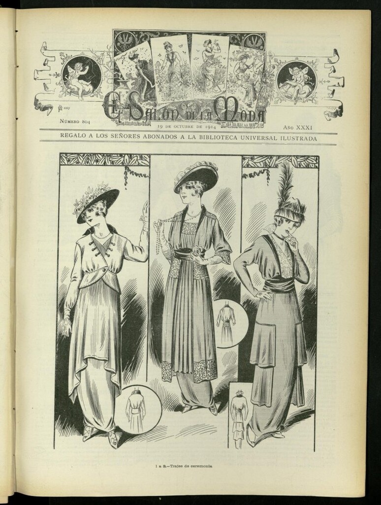 Miniatura de El Salón de la Moda : periódico quincenal indispensable para las familias, del 19 de octubre de 1914, nº 804
