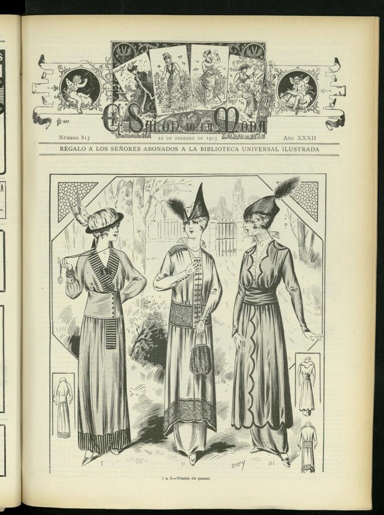 Miniatura de El Salón de la Moda : periódico quincenal indispensable para las familias, del 22 de febrero de 1915, nº 813