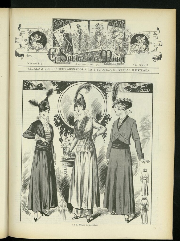Miniatura de El Salón de la Moda : periódico quincenal indispensable para las familias, del 8 de marzo de 1915, nº 814
