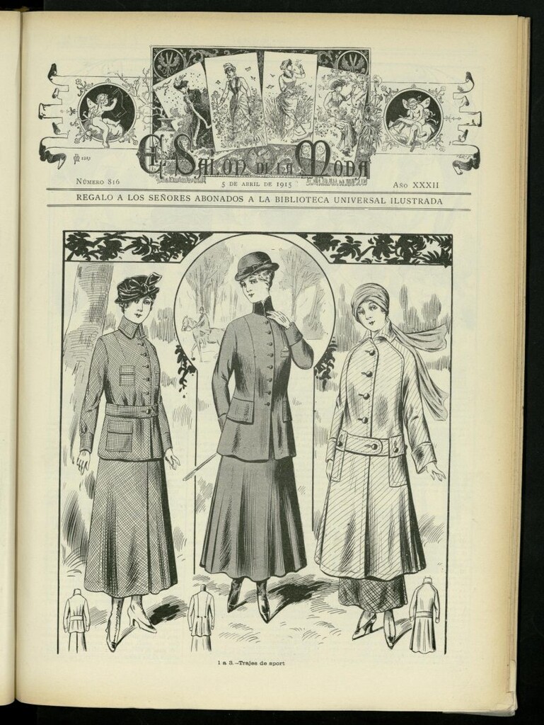 Miniatura de El Salón de la Moda : periódico quincenal indispensable para las familias, del 5 de abril de 1915, nº 816